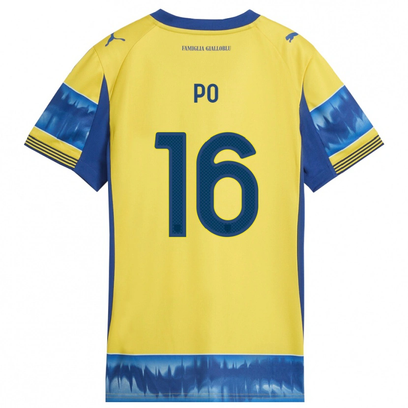 Danxen Heren Federico Po #16 Geel Blauw Uitshirt Uittenue 2025/26 T-Shirt