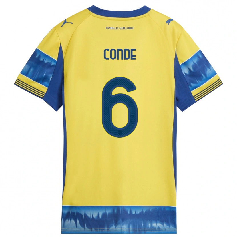 Danxen Heren Bernardo Conde #6 Geel Blauw Uitshirt Uittenue 2025/26 T-Shirt