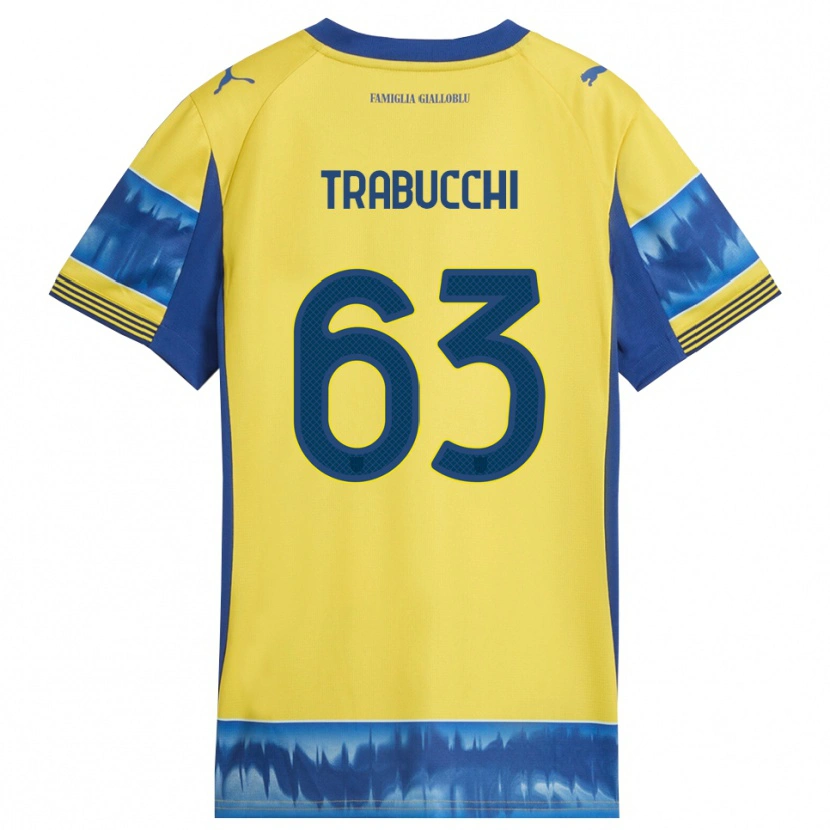 Danxen Heren Nicolas Trabucchi #63 Geel Blauw Uitshirt Uittenue 2025/26 T-Shirt