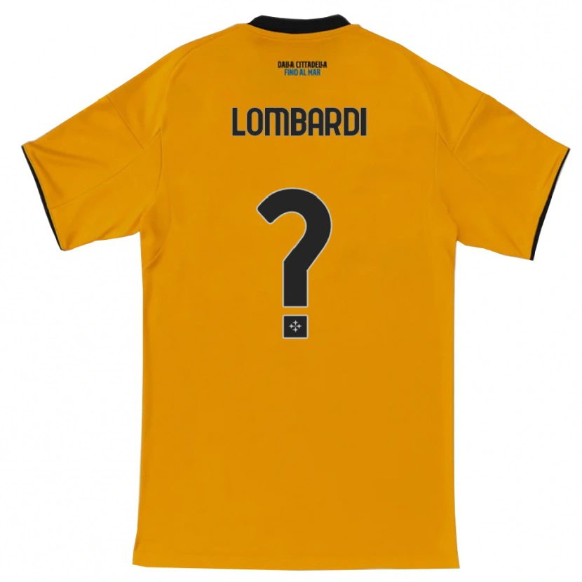 Danxen Heren Samuele Lombardi #0 Oranje Blauw Uitshirt Uittenue 2025/26 T-Shirt