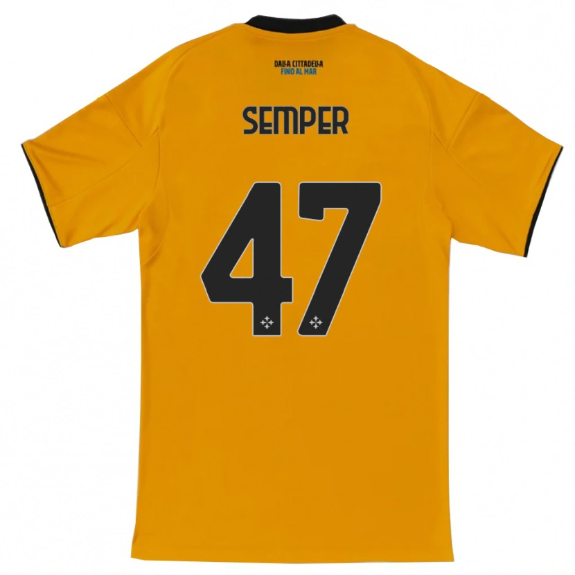 Danxen Heren Adrian Semper #47 Oranje Blauw Uitshirt Uittenue 2025/26 T-Shirt