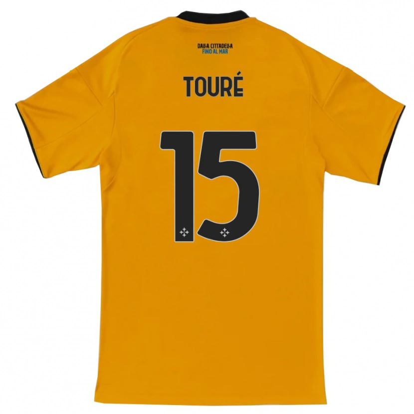 Danxen Heren Idrissa Touré #15 Oranje Blauw Uitshirt Uittenue 2025/26 T-Shirt
