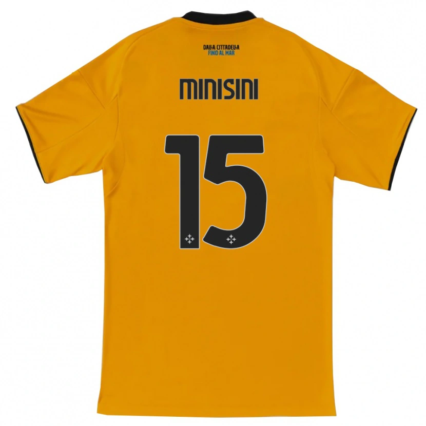 Danxen Heren Niccolò Minisini #15 Oranje Blauw Uitshirt Uittenue 2025/26 T-Shirt