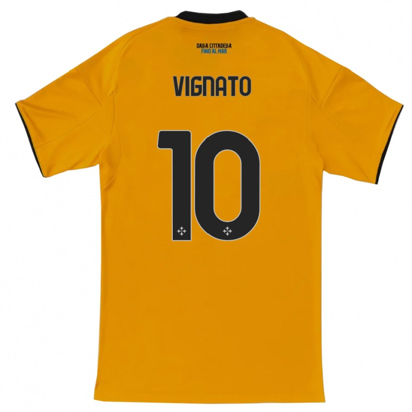 Danxen Heren Emanuel Vignato #10 Oranje Blauw Uitshirt Uittenue 2025/26 T-Shirt