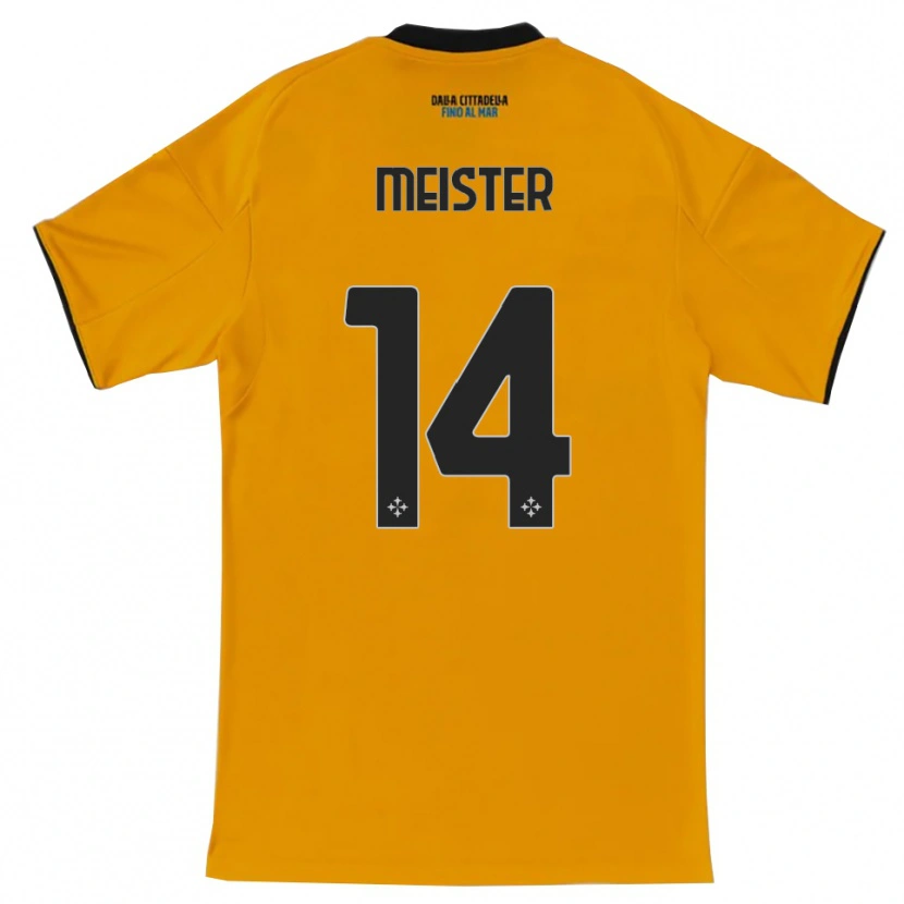 Danxen Heren Henrik Meister #14 Oranje Blauw Uitshirt Uittenue 2025/26 T-Shirt