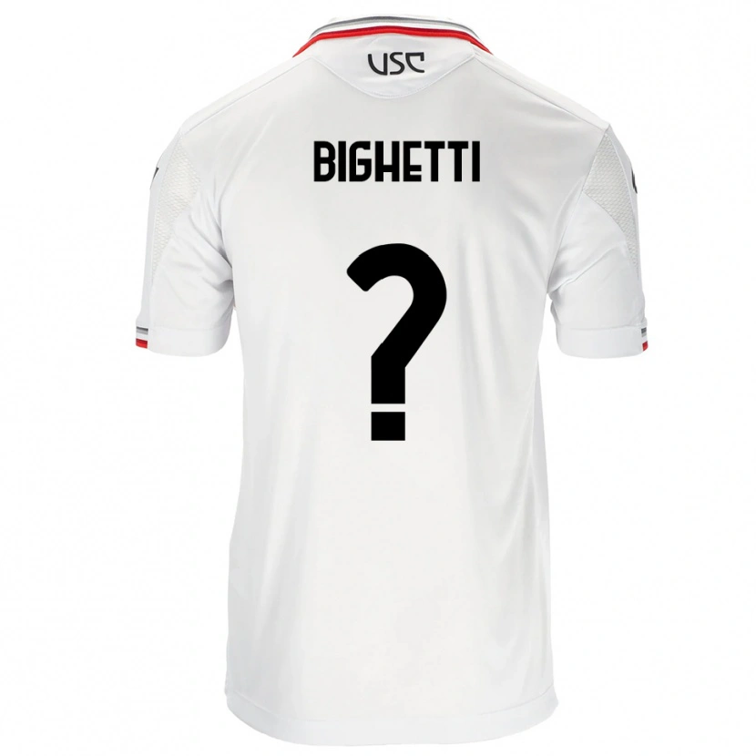 Danxen Heren Paolo Bighetti #0 Wit Rood Uitshirt Uittenue 2025/26 T-Shirt