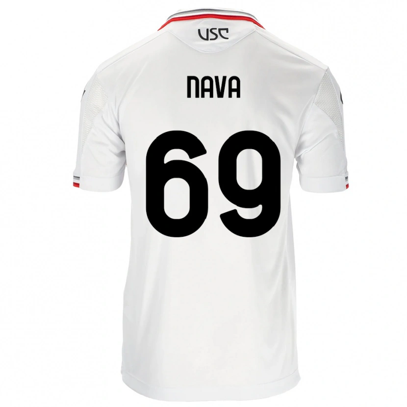 Danxen Heren Lapo Nava #69 Wit Rood Uitshirt Uittenue 2025/26 T-Shirt