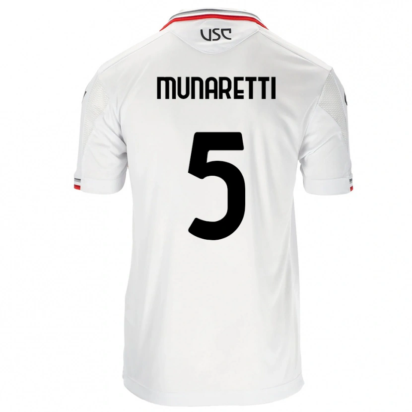 Danxen Heren Luca Munaretti #5 Wit Rood Uitshirt Uittenue 2025/26 T-Shirt
