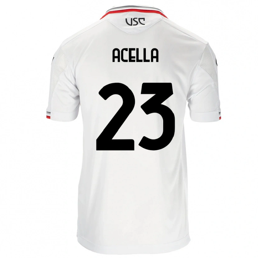 Danxen Heren Christian Acella #23 Wit Rood Uitshirt Uittenue 2025/26 T-Shirt