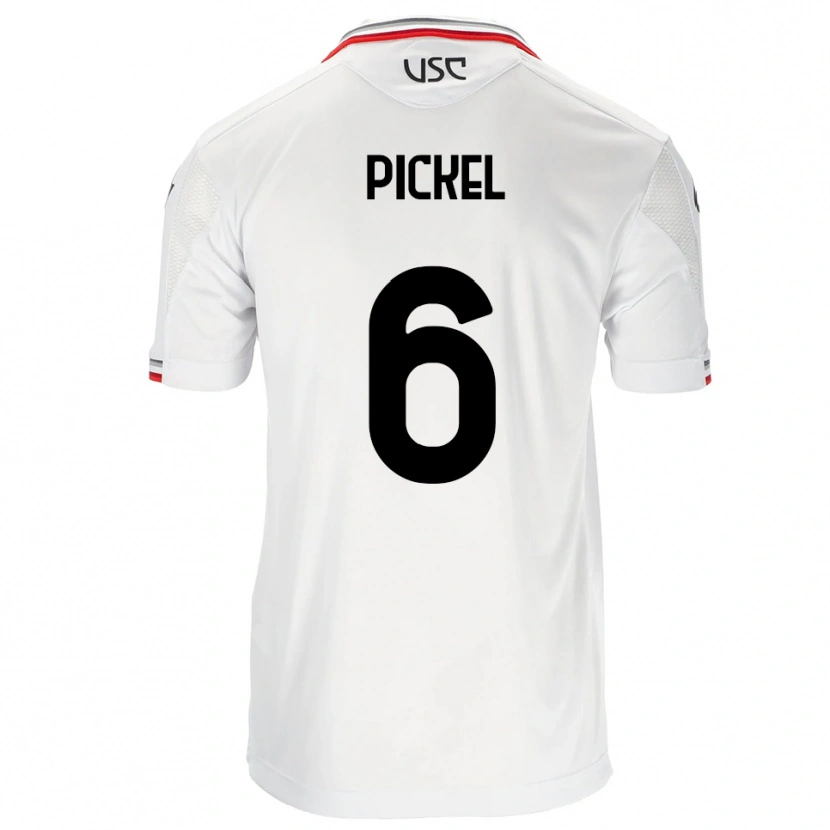 Danxen Heren Charles Pickel #6 Wit Rood Uitshirt Uittenue 2025/26 T-Shirt