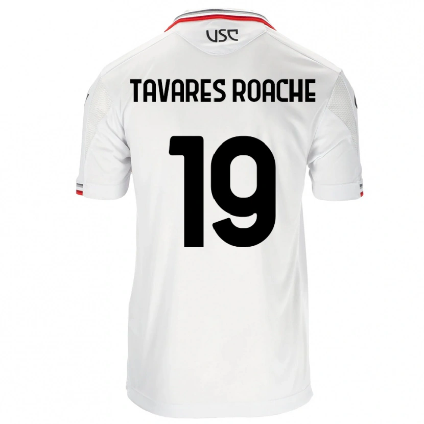 Danxen Heren Carter Tavares Roache #19 Wit Rood Uitshirt Uittenue 2025/26 T-Shirt