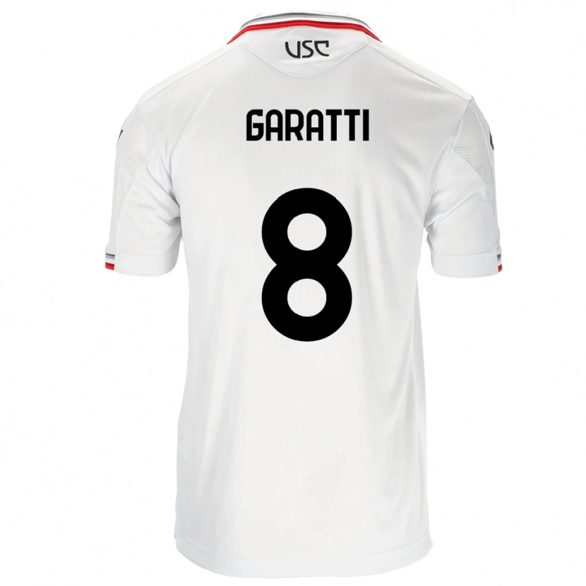 Danxen Heren Davide Garatti #8 Wit Rood Uitshirt Uittenue 2025/26 T-Shirt