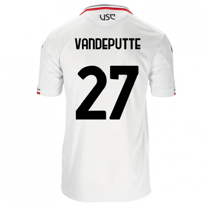 Danxen Heren Jari Vandeputte #27 Wit Rood Uitshirt Uittenue 2025/26 T-Shirt