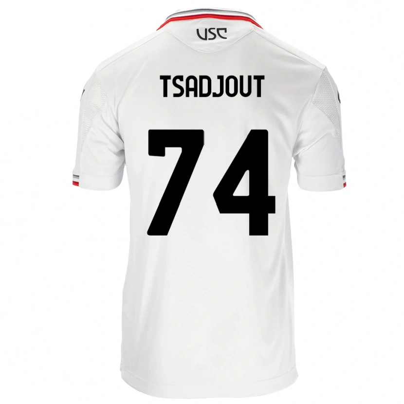 Danxen Heren Frank Tsadjout #74 Wit Rood Uitshirt Uittenue 2025/26 T-Shirt