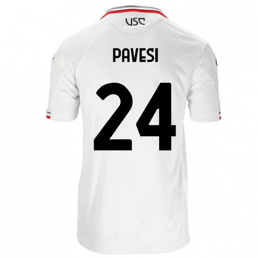 Danxen Heren Davide Pavesi #24 Wit Rood Uitshirt Uittenue 2025/26 T-Shirt
