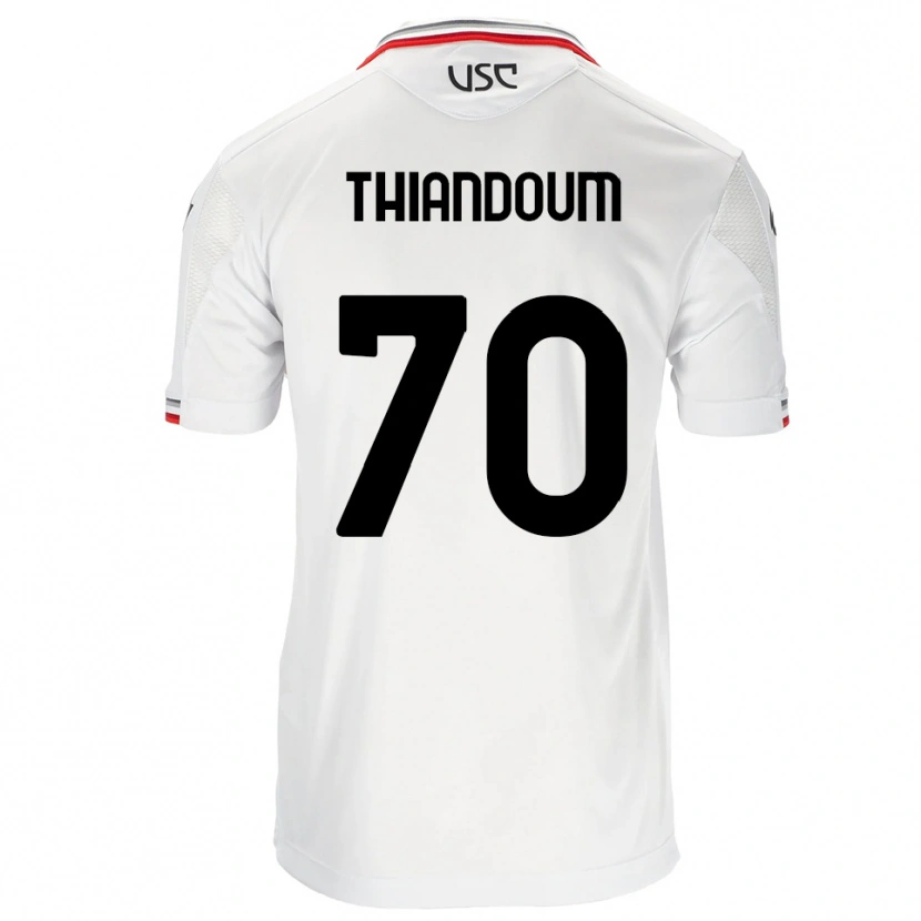 Danxen Heren Omar Thiandoum #70 Wit Rood Uitshirt Uittenue 2025/26 T-Shirt