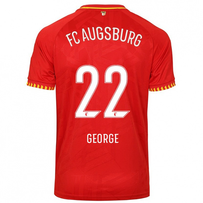 Danxen Heren Noah George #22 Rood Geel Uitshirt Uittenue 2025/26 T-Shirt