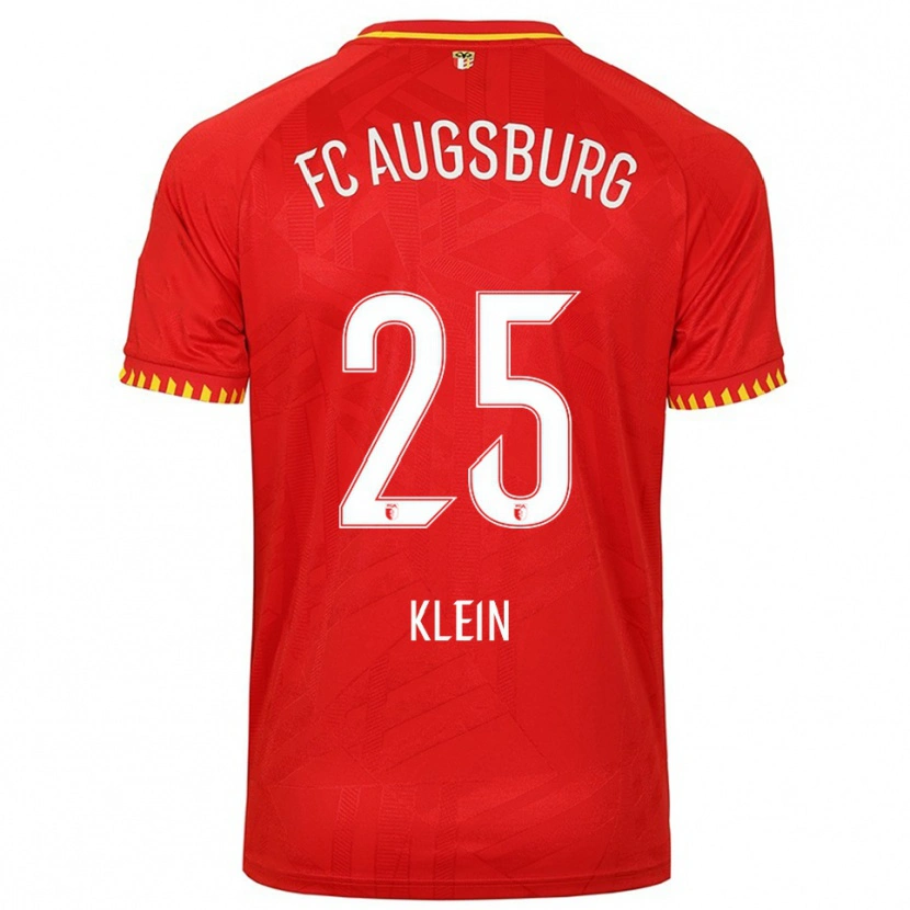 Danxen Heren Daniel Klein #25 Rood Geel Uitshirt Uittenue 2025/26 T-Shirt