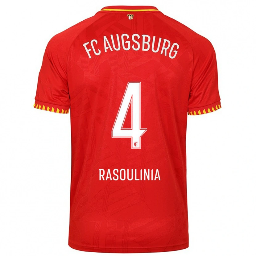 Danxen Heren Nick Rasoulinia #4 Rood Geel Uitshirt Uittenue 2025/26 T-Shirt
