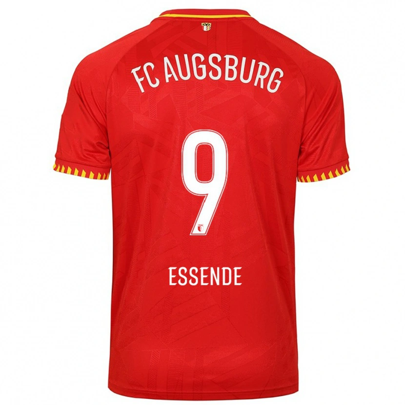 Danxen Heren Samuel Essende #9 Rood Geel Uitshirt Uittenue 2025/26 T-Shirt