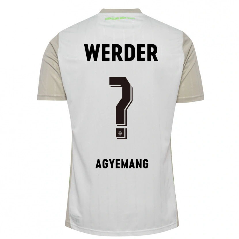 Danxen Heren Caleb Agyemang #0 Wit Zwart Uitshirt Uittenue 2025/26 T-Shirt