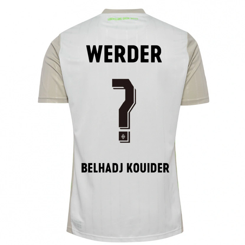 Danxen Heren Mahfoud Belhadj Kouider #0 Wit Zwart Uitshirt Uittenue 2025/26 T-Shirt