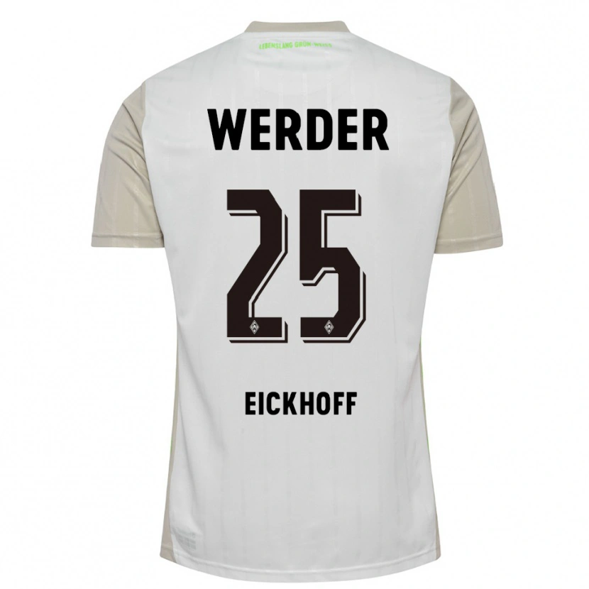 Danxen Heren Mika Eickhoff #25 Wit Zwart Uitshirt Uittenue 2025/26 T-Shirt