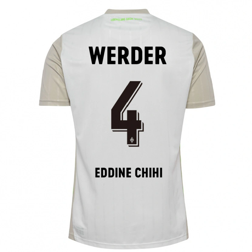 Danxen Heren Dhia Eddine Chihi #4 Wit Zwart Uitshirt Uittenue 2025/26 T-Shirt