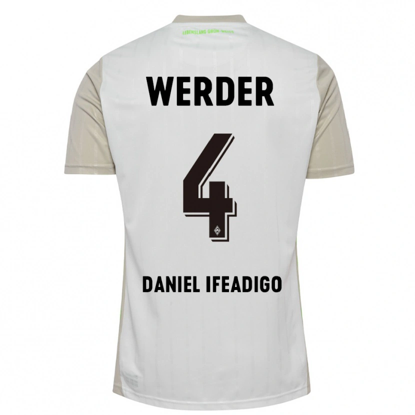 Danxen Heren Kamsiyonna Daniel Ifeadigo #4 Wit Zwart Uitshirt Uittenue 2025/26 T-Shirt