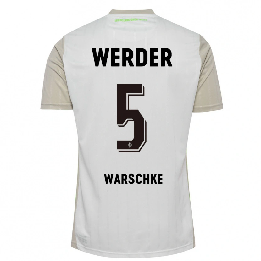 Danxen Heren Bennett Warschke #5 Wit Zwart Uitshirt Uittenue 2025/26 T-Shirt