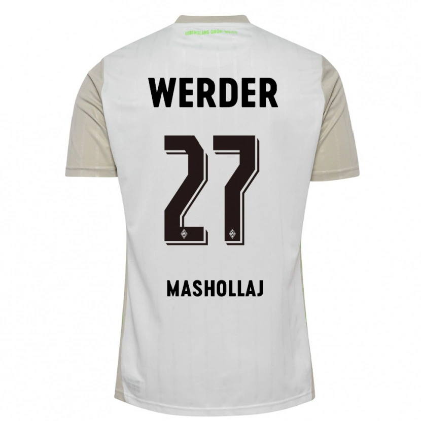 Danxen Heren Benjamin Mashollaj #27 Wit Zwart Uitshirt Uittenue 2025/26 T-Shirt