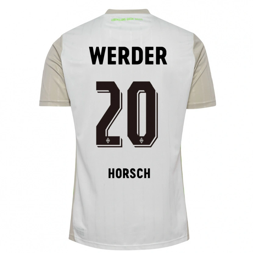 Danxen Heren Jonas Horsch #20 Wit Zwart Uitshirt Uittenue 2025/26 T-Shirt