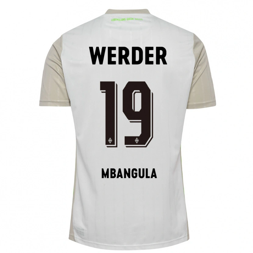 Danxen Heren Samuel Mbangula #19 Wit Zwart Uitshirt Uittenue 2025/26 T-Shirt