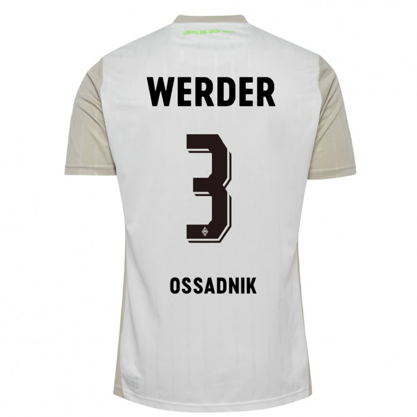 Danxen Heren Jannes Ossadnik #3 Wit Zwart Uitshirt Uittenue 2025/26 T-Shirt