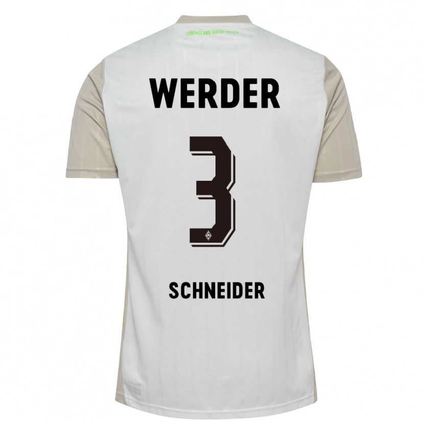 Danxen Heren Dieter Schneider #3 Wit Zwart Uitshirt Uittenue 2025/26 T-Shirt