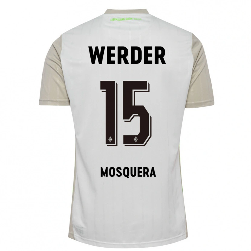 Danxen Heren Arley Mosquera #15 Wit Zwart Uitshirt Uittenue 2025/26 T-Shirt
