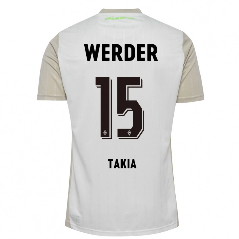 Danxen Heren Toirik Onlam Takia #15 Wit Zwart Uitshirt Uittenue 2025/26 T-Shirt