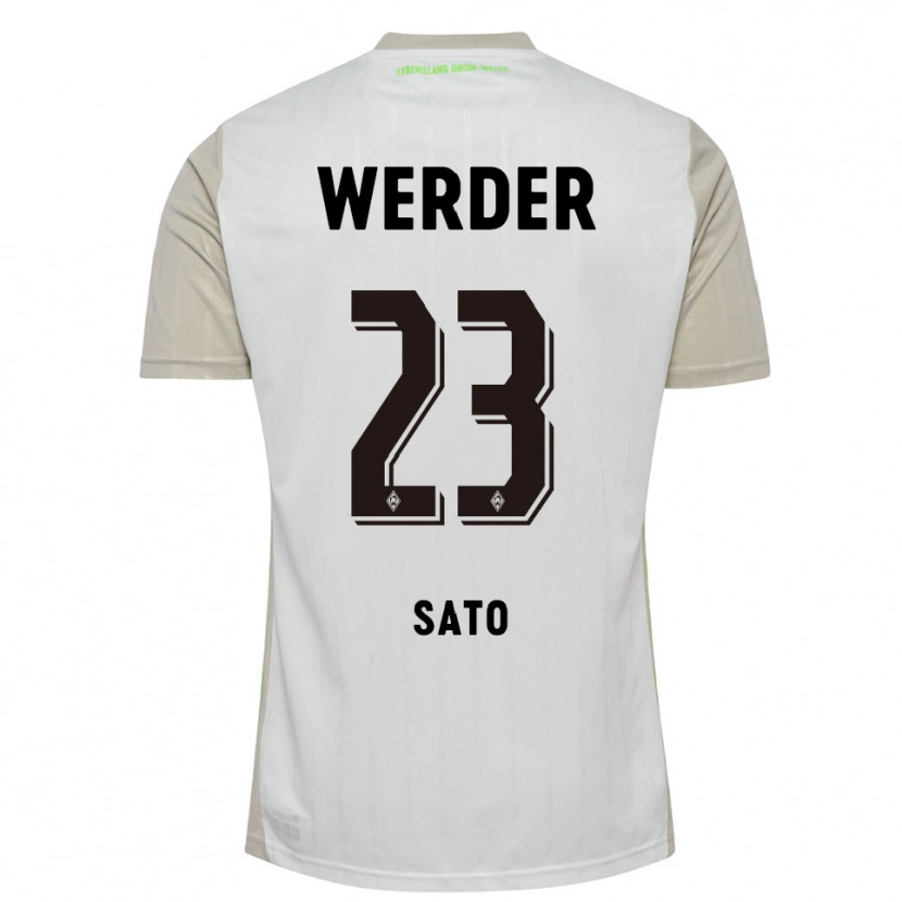 Danxen Heren Kein Sato #23 Wit Zwart Uitshirt Uittenue 2025/26 T-Shirt