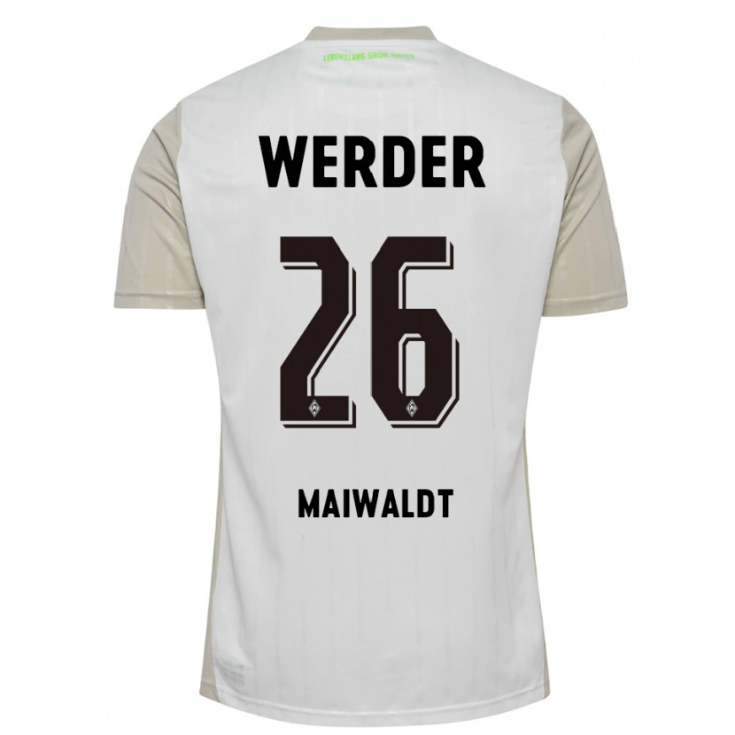 Danxen Heren Julius Maiwaldt #26 Wit Zwart Uitshirt Uittenue 2025/26 T-Shirt