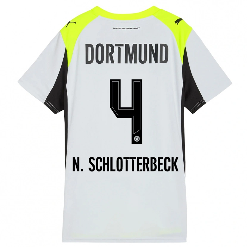 Danxen Heren Nico Schlotterbeck #4 Fluorescerend Geel Uitshirt Uittenue 2025/26 T-Shirt