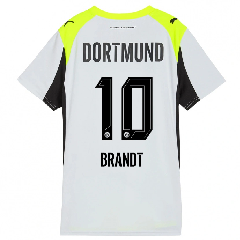 Danxen Heren Julian Brandt #10 Fluorescerend Geel Uitshirt Uittenue 2025/26 T-Shirt
