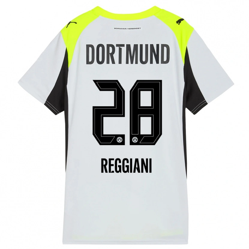Danxen Heren Luca Reggiani #28 Fluorescerend Geel Uitshirt Uittenue 2025/26 T-Shirt