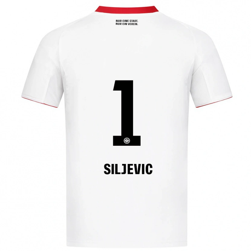Danxen Heren Amil Siljevic #1 Wit Rood Uitshirt Uittenue 2025/26 T-Shirt