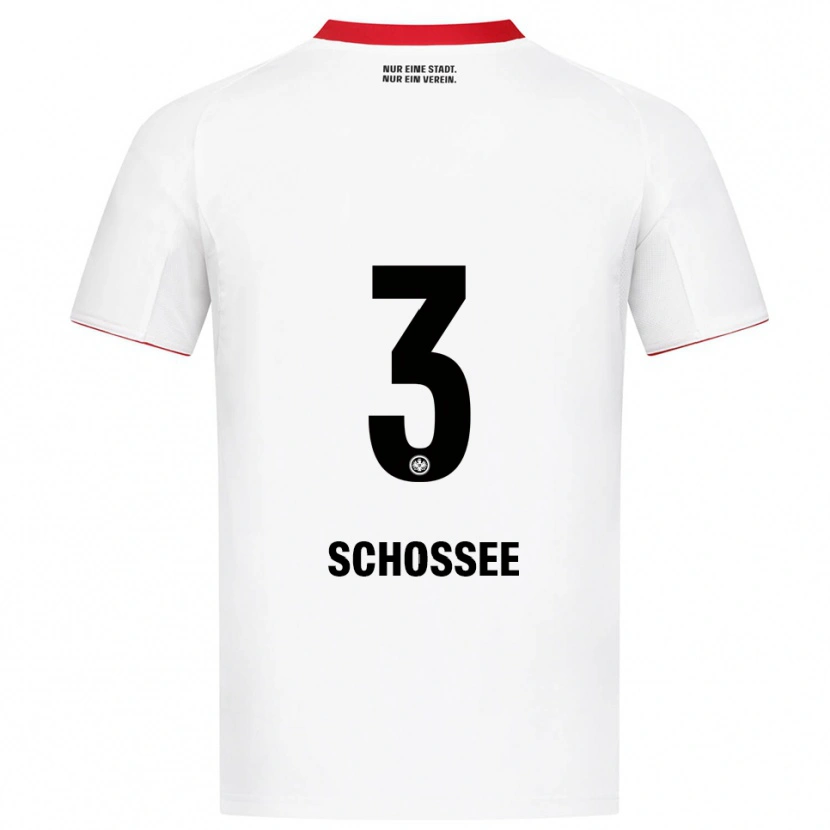 Danxen Heren Maurice Schossee #3 Wit Rood Uitshirt Uittenue 2025/26 T-Shirt