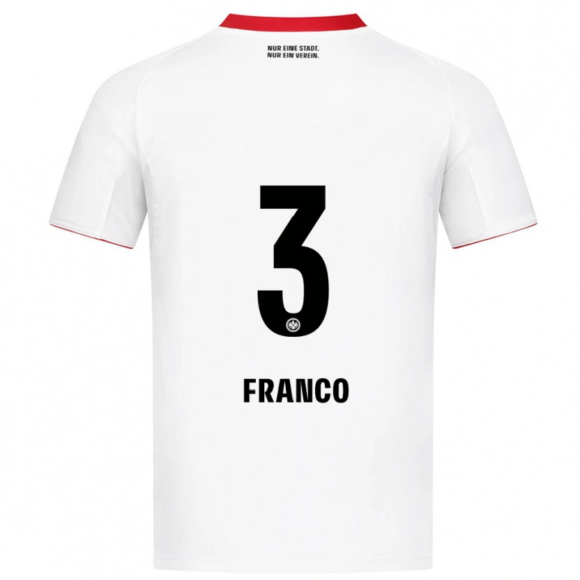 Danxen Heren Giuseppe Franco #3 Wit Rood Uitshirt Uittenue 2025/26 T-Shirt