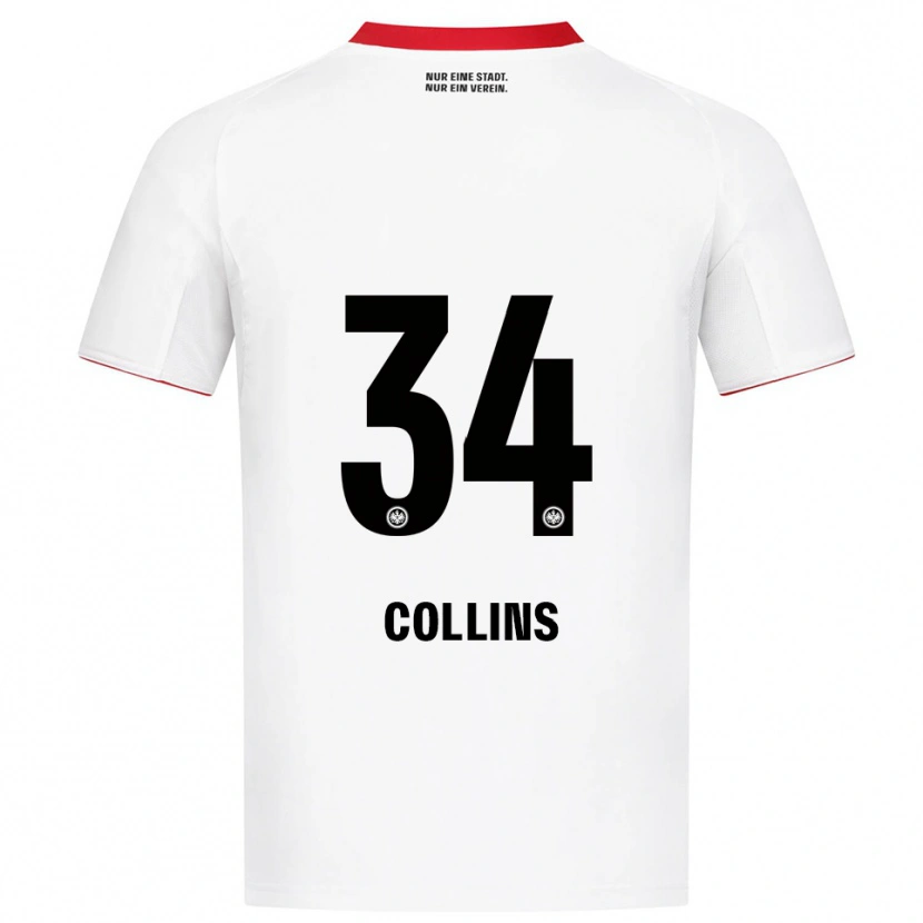 Danxen Heren Nnamdi Collins #34 Wit Rood Uitshirt Uittenue 2025/26 T-Shirt