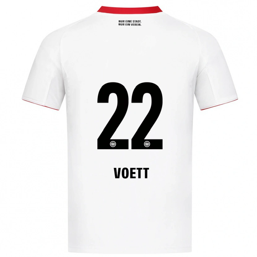 Danxen Heren Johannes Vött #22 Wit Rood Uitshirt Uittenue 2025/26 T-Shirt
