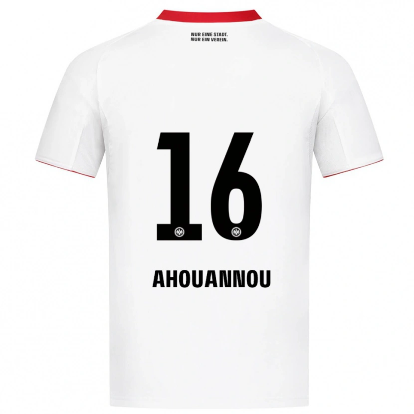 Danxen Heren Yannis Ahouannou #16 Wit Rood Uitshirt Uittenue 2025/26 T-Shirt