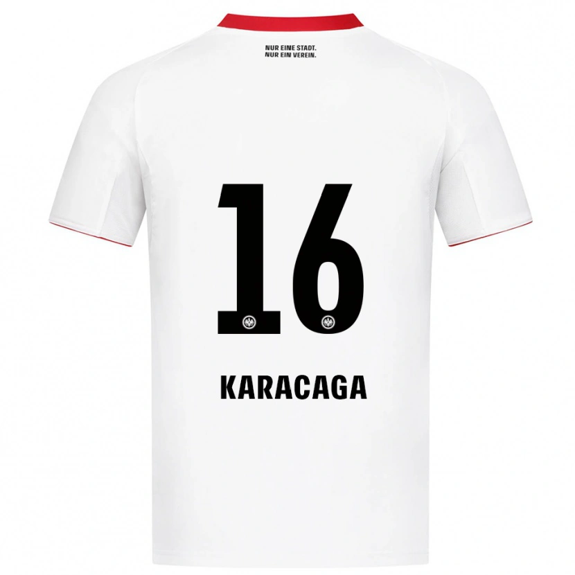 Danxen Heren Tom Karacaga #16 Wit Rood Uitshirt Uittenue 2025/26 T-Shirt