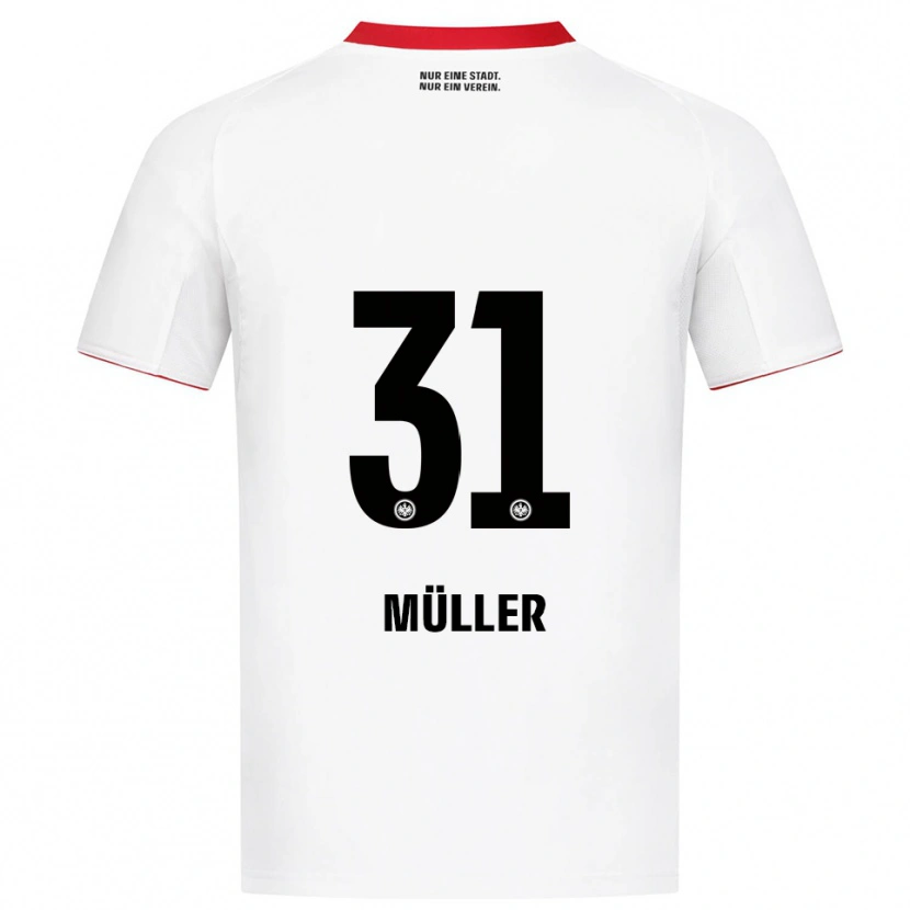 Danxen Heren Laurin Müller #31 Wit Rood Uitshirt Uittenue 2025/26 T-Shirt